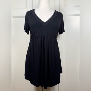 Torrid Black Lace Trim Sleep Dress